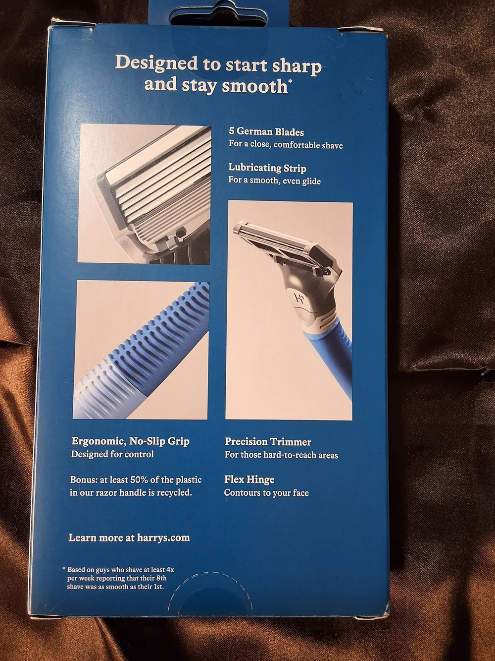 Harry's Glacier Razor Handle + 16 Total 5-Blade Cartridges Bundle